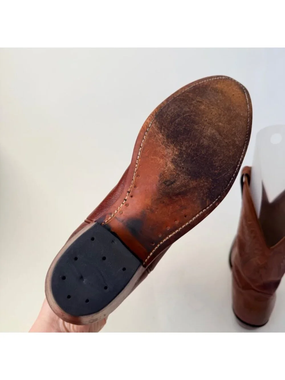Boulet Western Boots Made in Canada Brown Leather Roper Round Toe Men’s Size 10
